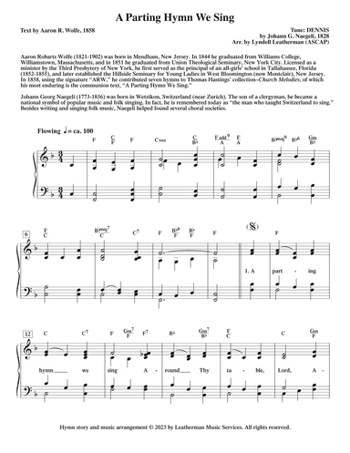 A Parting Hymn We Sing (arr. Lyndell Leatherman)