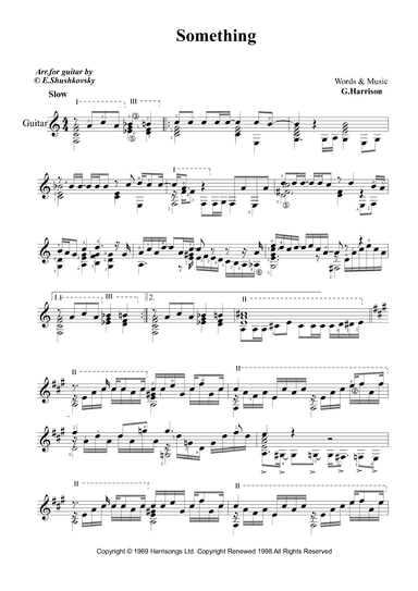 Something (arr. Evgeny Shushkovsky)