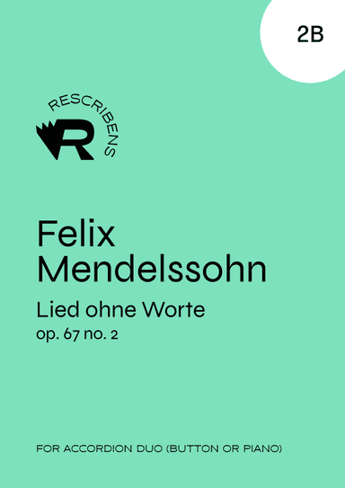 Lieder ohne Worte op.67 n.2 (2B) (arr. Stefano Arato)