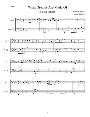 What Dreams Are Made Of (ballad Version) (arr. Marla Gigliotti)