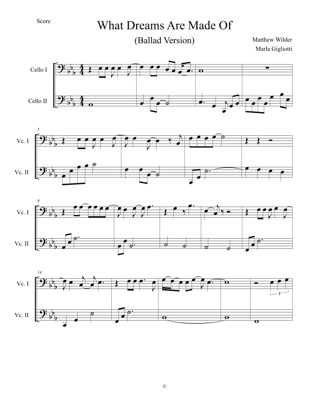 What Dreams Are Made Of (ballad Version) (arr. Marla Gigliotti)