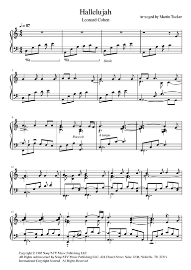 Hallelujah (arr. Martin Tucker)