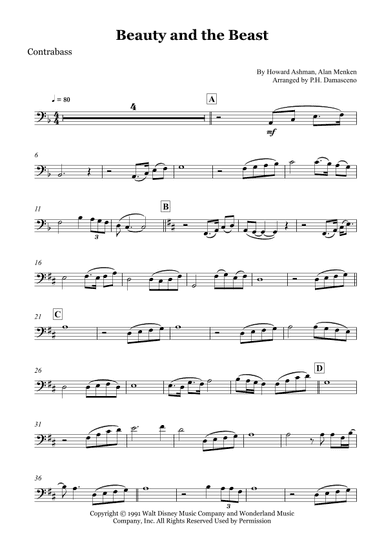 Beauty And The Beast (arr. P.H. Damasceno)