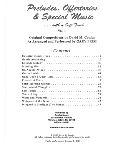 Soft Touch - The Instrumental Piano Music Book (Preludes, Offertories & Special Music)