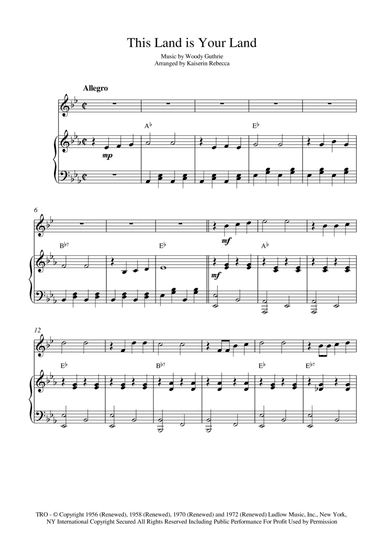 This Land Is Your Land (arr. Kaiserin Rebecca)