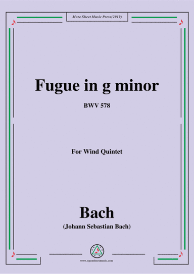 Bach,J.S.-Fugue in g minor,BWV 578,for Wind Quintet (arr. MSM)