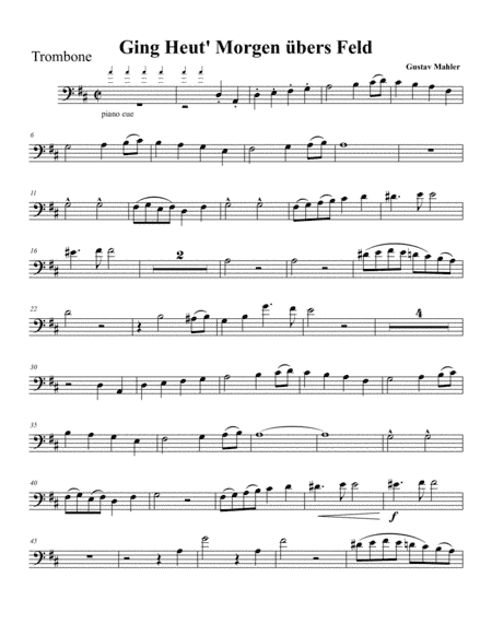 Mahler Songs of a Wayfarer No. 2 (arr. Philip Brink)