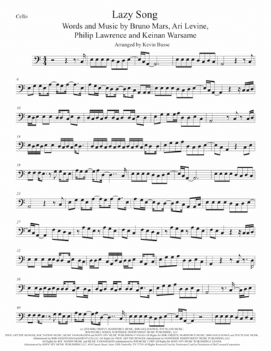 The Lazy Song (arr. Kevin Busse)