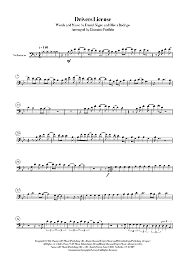Drivers License (arr. Giovanni Porfirio)