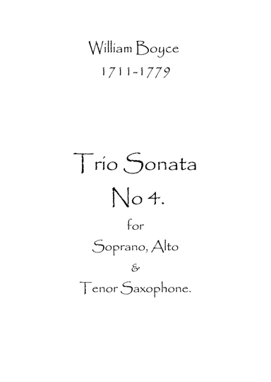 Trio Sonata No.4 (arr. Spence Bundy)