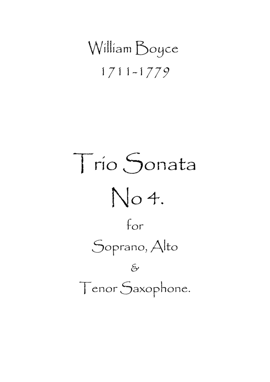 Trio Sonata No.4 (arr. Spence Bundy)