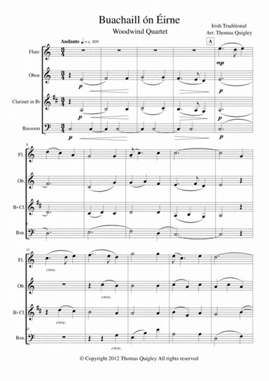 Buachaill ón Éirne (arr. Thomas Quigley)