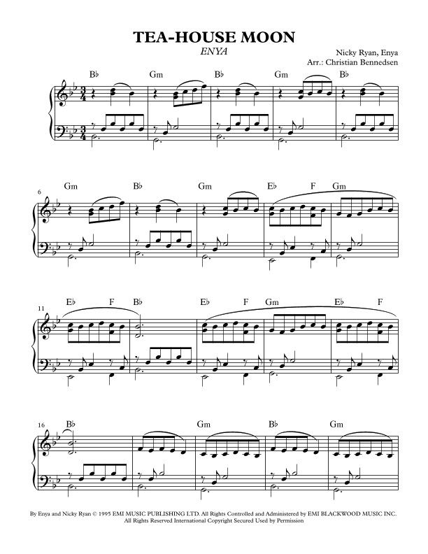 Teahouse Moon (arr. Christian Bennedsen)