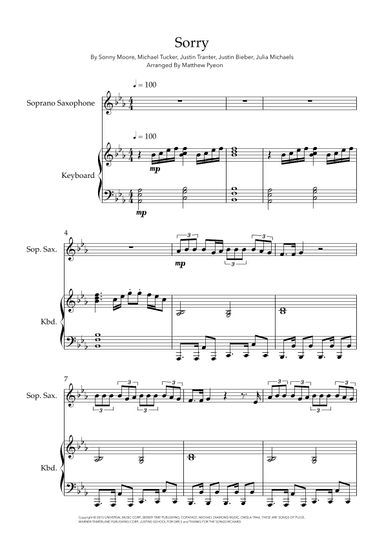Sorry (arr. Matthew pyeon)