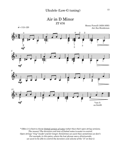 Air in D Minor, ZT 676 (arr. Zoe Henderson)