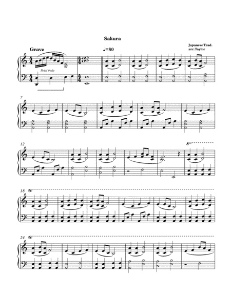 Sakura (cherry blossum) (arr. Paul Taylor)