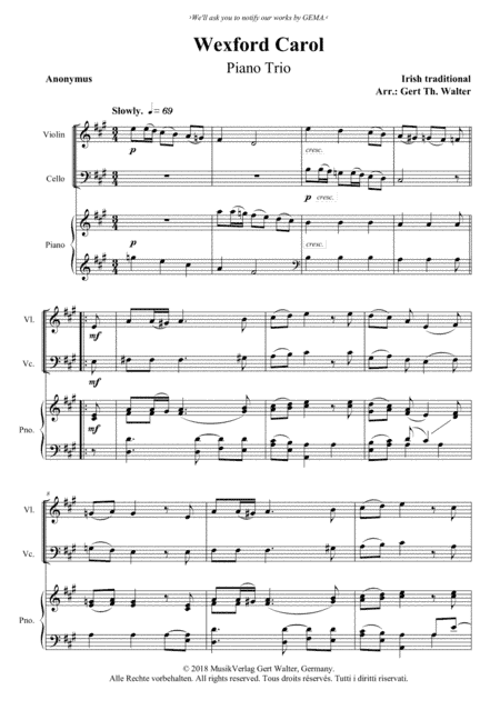 Wexford Carol (arr. Gert Th. Walter)