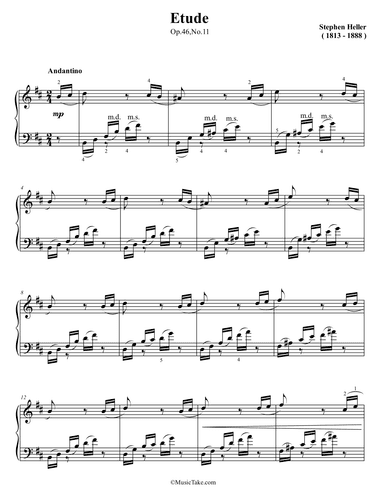 Heller Etude in B minor Op.46 No.11 (arr. Ben Choupak)