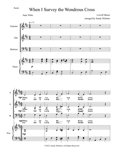 When I Survey the Wondrous Cross (arr. Sandy McIntire)