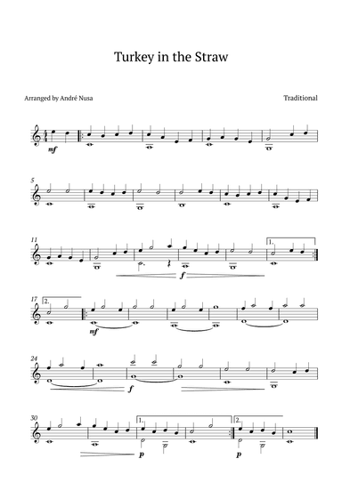 Turkey in the Straw (arr. André Nusa)
