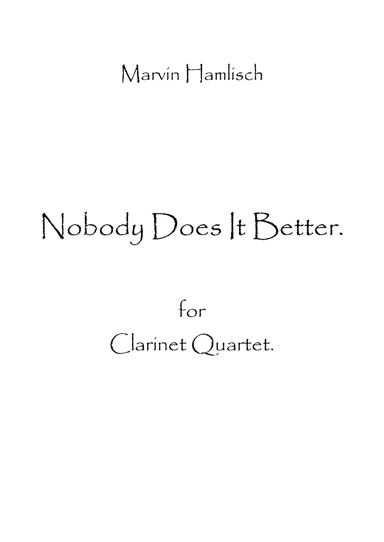 Nobody Does It Better (arr. Spence Bundy)