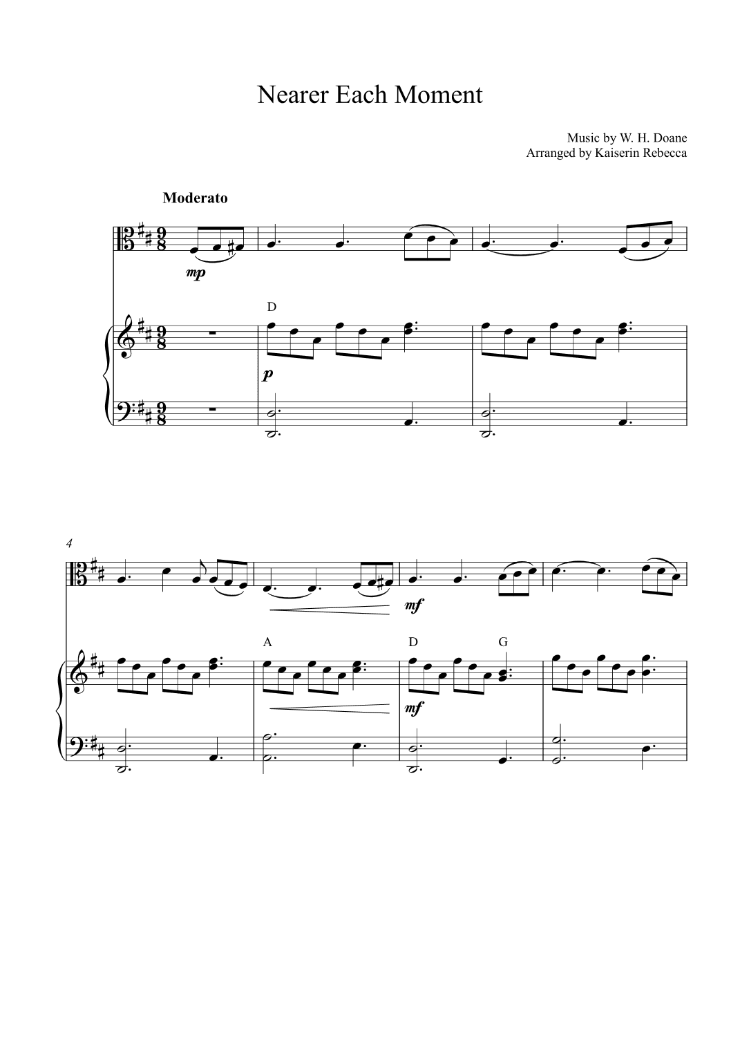 Nearer Each Moment (arr. Kaiserin Rebecca)