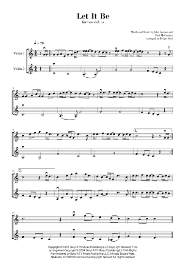 Let It Be (arr. Felipe Abel)