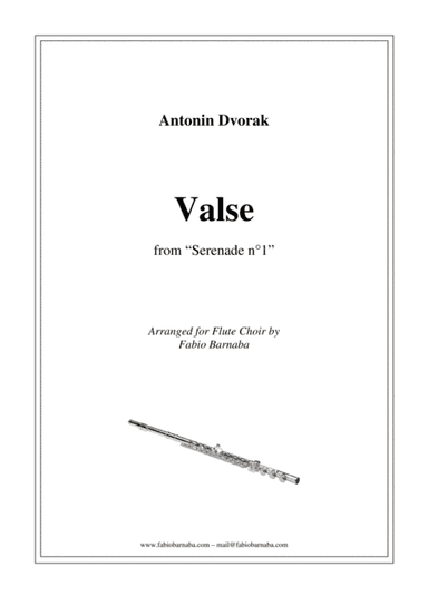 Valse from Dvorak's "Serenade n°1" - for Flute Choir (arr. Fabio Barnaba)
