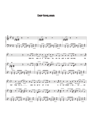 Cheap Sunglasses (arr. Biegler)