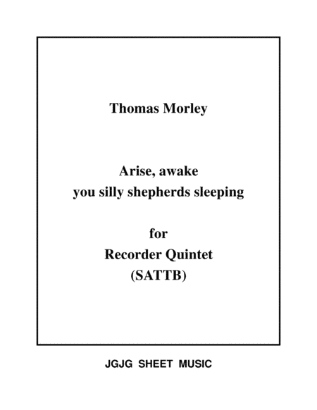 Arise, Awake for Recorder Quintet (arr. James Grush)