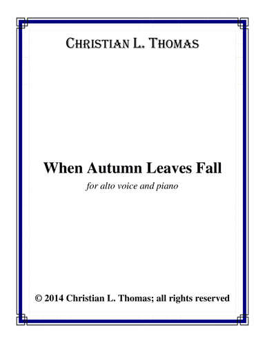 When Autumn Leaves Fall