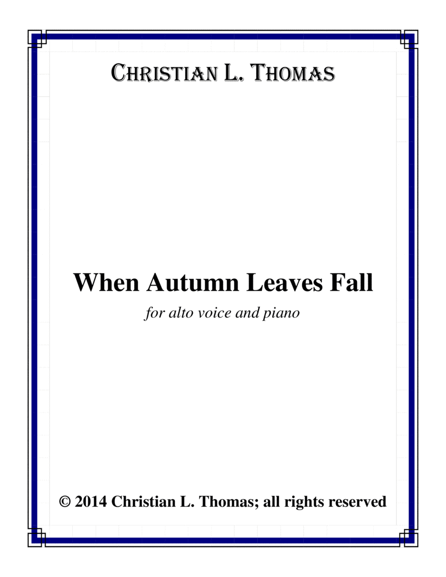 When Autumn Leaves Fall
