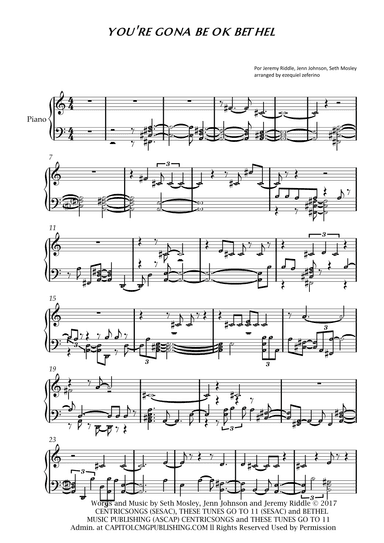 You're Gonna Be Okay (arr. by ezequiel zeferino)