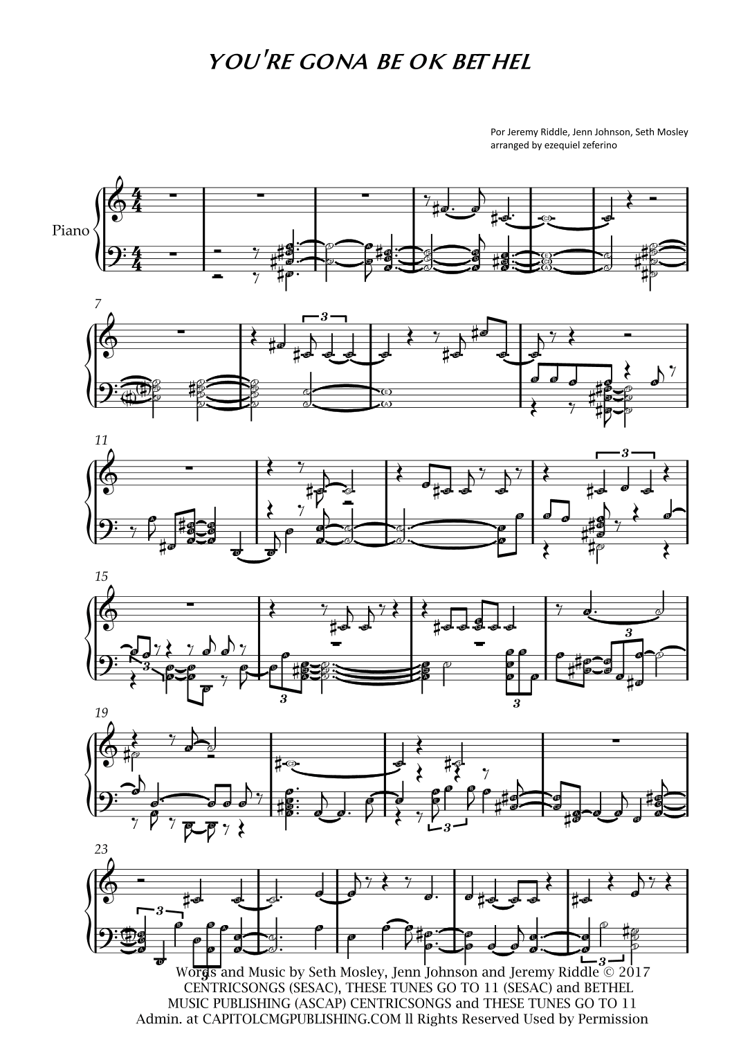 You're Gonna Be Okay (arr. by ezequiel zeferino)