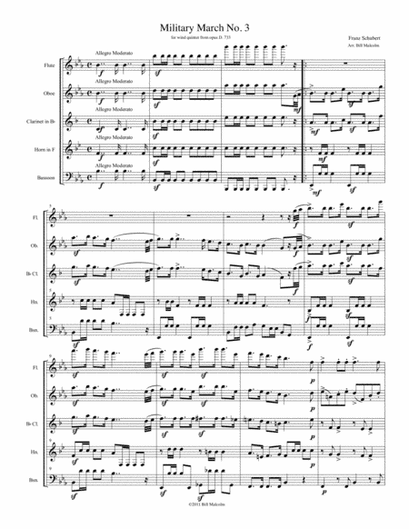 Military March No. 3 (arr. Bill Malcolm)