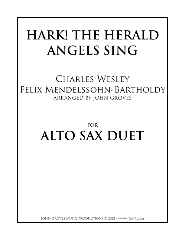 Hark! The Herald Angels Sing - Alto Sax Duet (arr. John Groves)