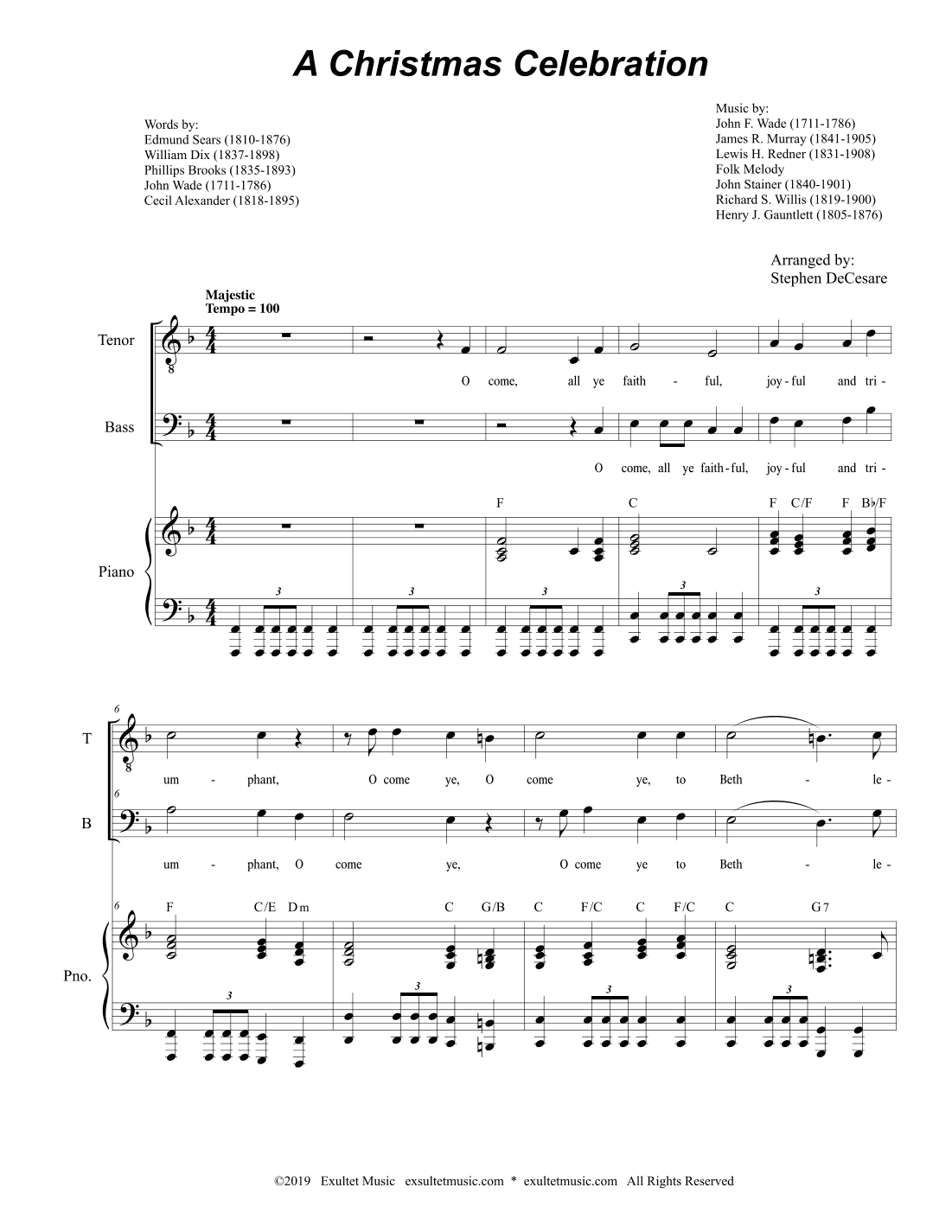 A Christmas Celebration (Duet for Tenor and Bass Solo)