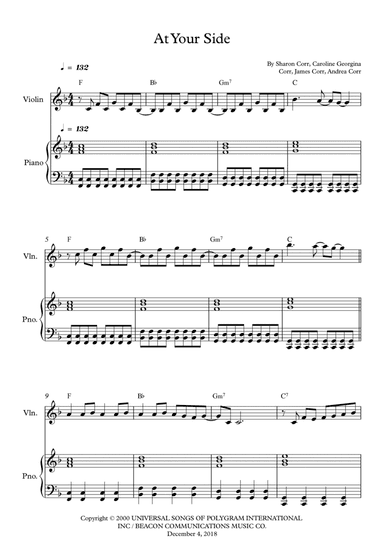 At Your Side (arr. Wesley S. SIlva)