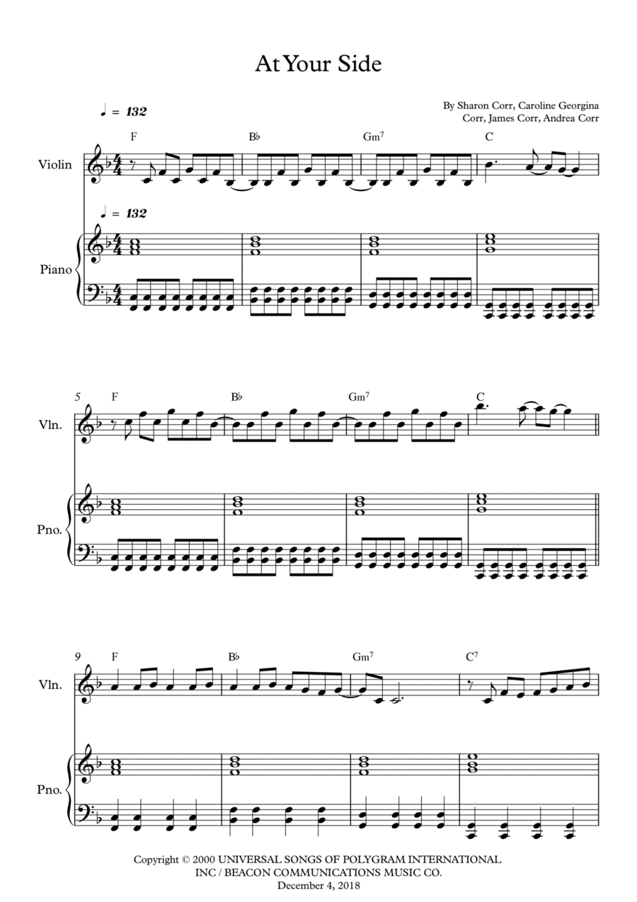 At Your Side (arr. Wesley S. SIlva)
