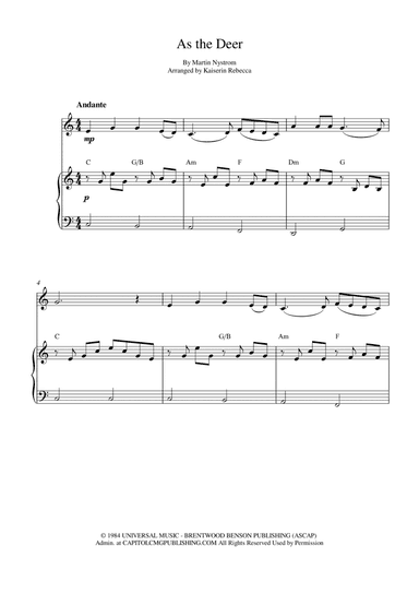 As The Deer (arr. Kaiserin Rebecca)