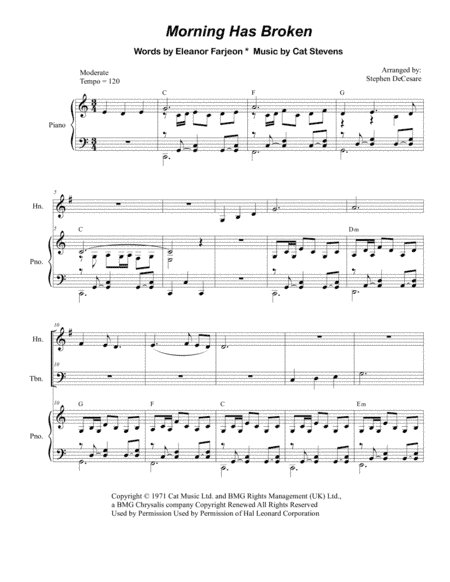 Morning Has Broken (arr. Stephen DeCesare)