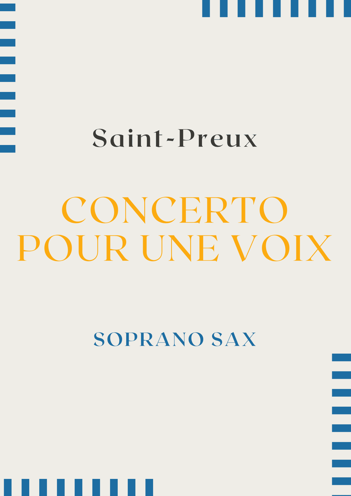 Concerto Pour Une Voix (arr. Leo Silva)