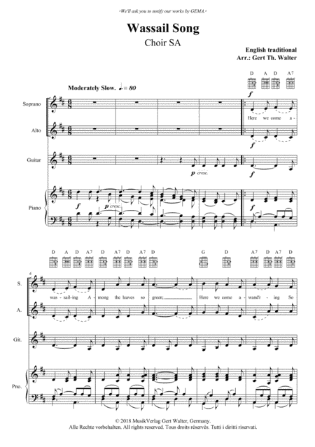 Wassail Song (arr. Gert Th. Walter)