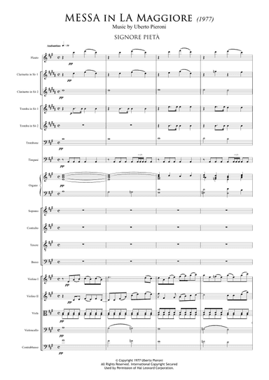 Messa in La Maggiore - Score Only