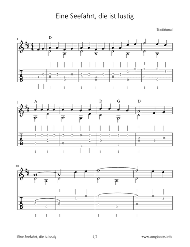 Eine Seefahrt, die ist lustig (arr. Bettina Schipp)