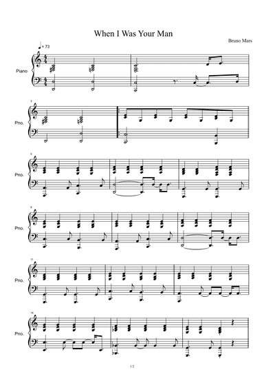 When I Was Your Man (arr. Bruno Mars)