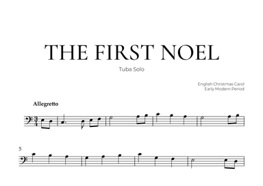 The First Noel (Tuba Solo) - Christmas Carol (arr. Pedro Merendi)
