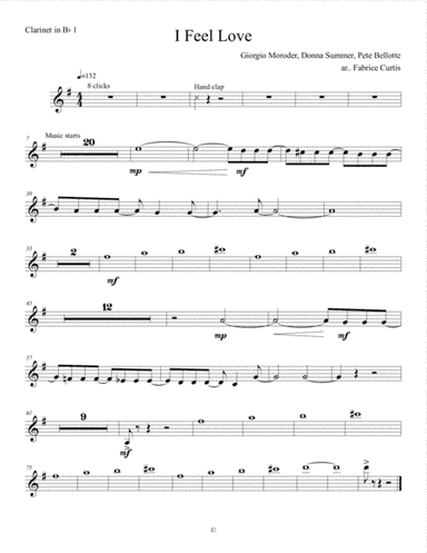 I Feel Love (arr. Fabrice Curtis)