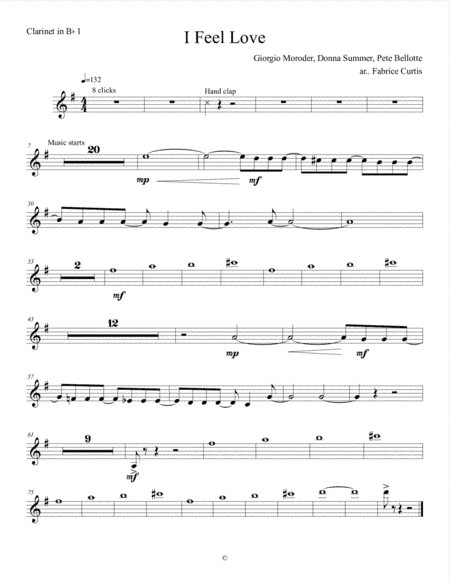 I Feel Love (arr. Fabrice Curtis)