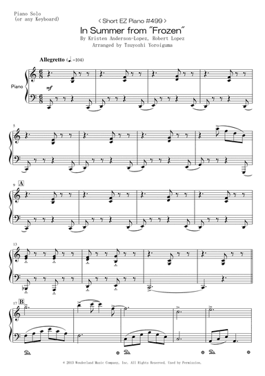 In Summer (arr. Tsuyoshi Yoroiguma)